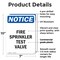 Signmission Fire Sprinkler Test Valve OSHA Notice Sign, Plastic, 7in W x 10in L, 2PK OS-2PACK-NS-P-710-V-12690 - alternate 3